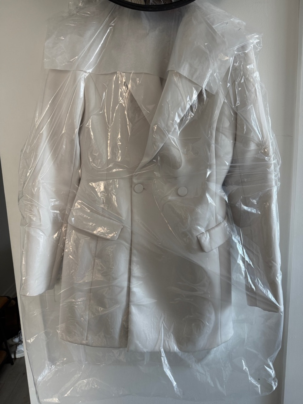 White Blazer Dress Romper - Picture 4 of 4